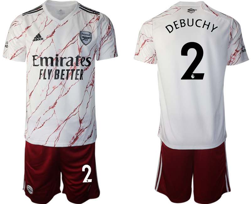 Men 2020-2021 club Arsenal away #2 white Soccer Jerseys->arsenal jersey->Soccer Club Jersey